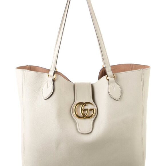 White Gucci Dahlia Tote purse double G, Medium - Picture 3 of 13